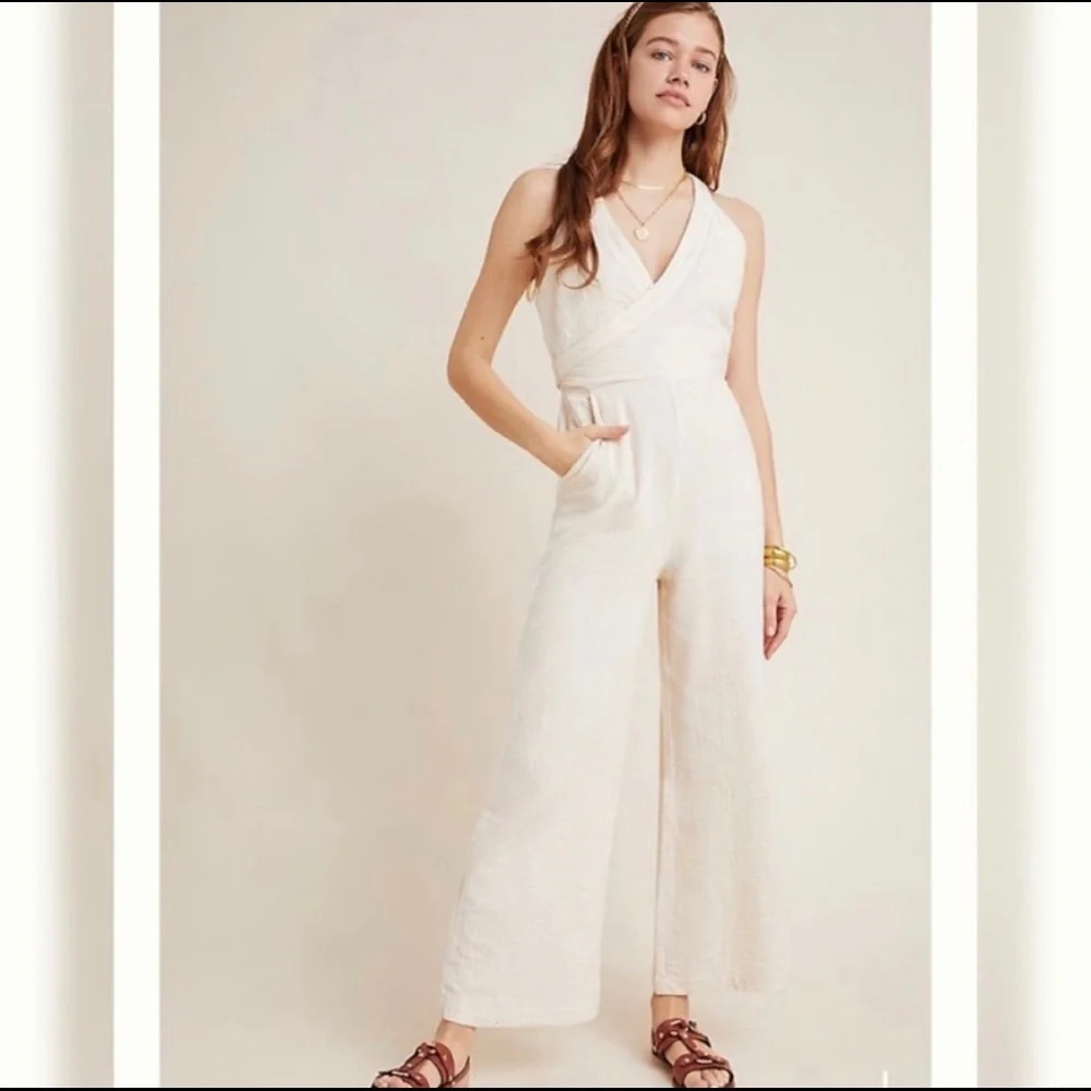 New• Anthropologie • DEMI TEXTURED JUMPSUIT - Picture 1 of 8
